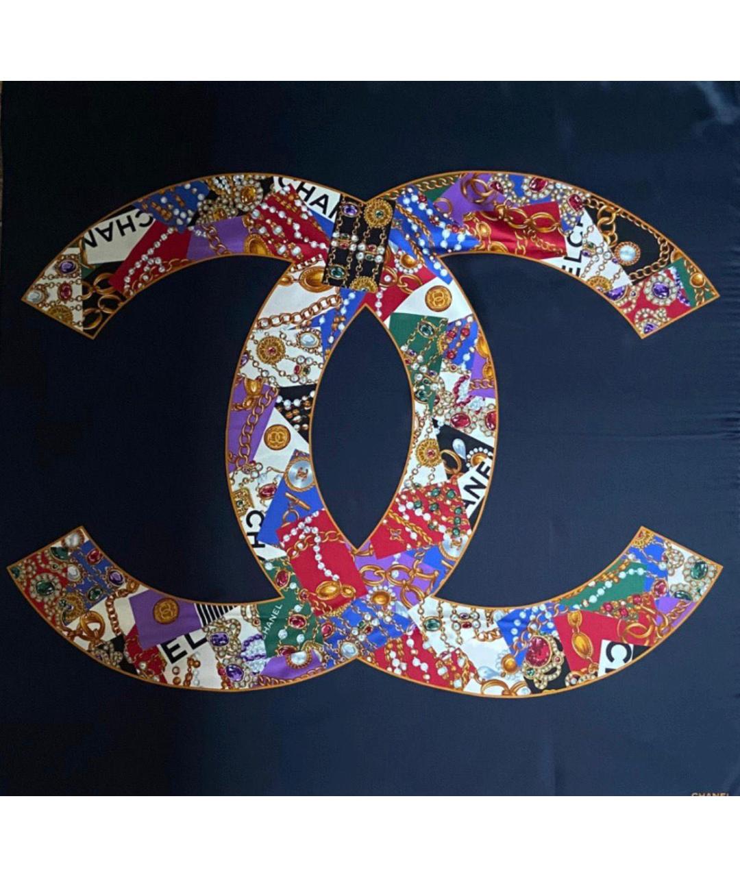 CHANEL Мульти шелковый платок, фото 1