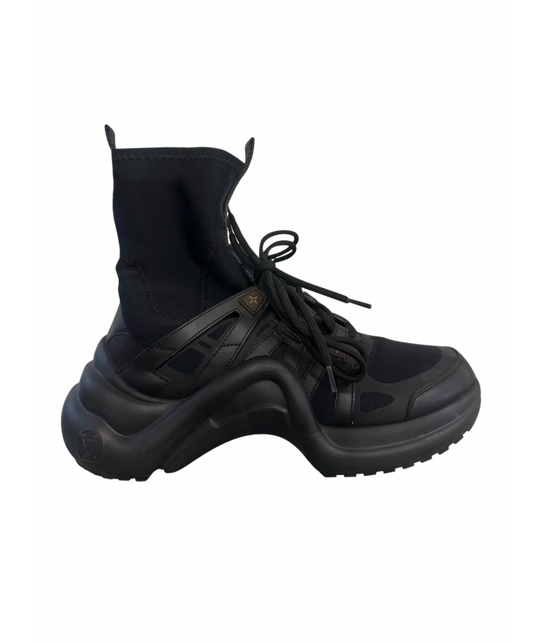 LOUIS VUITTON Черные текстильные кроссовки, фото 1