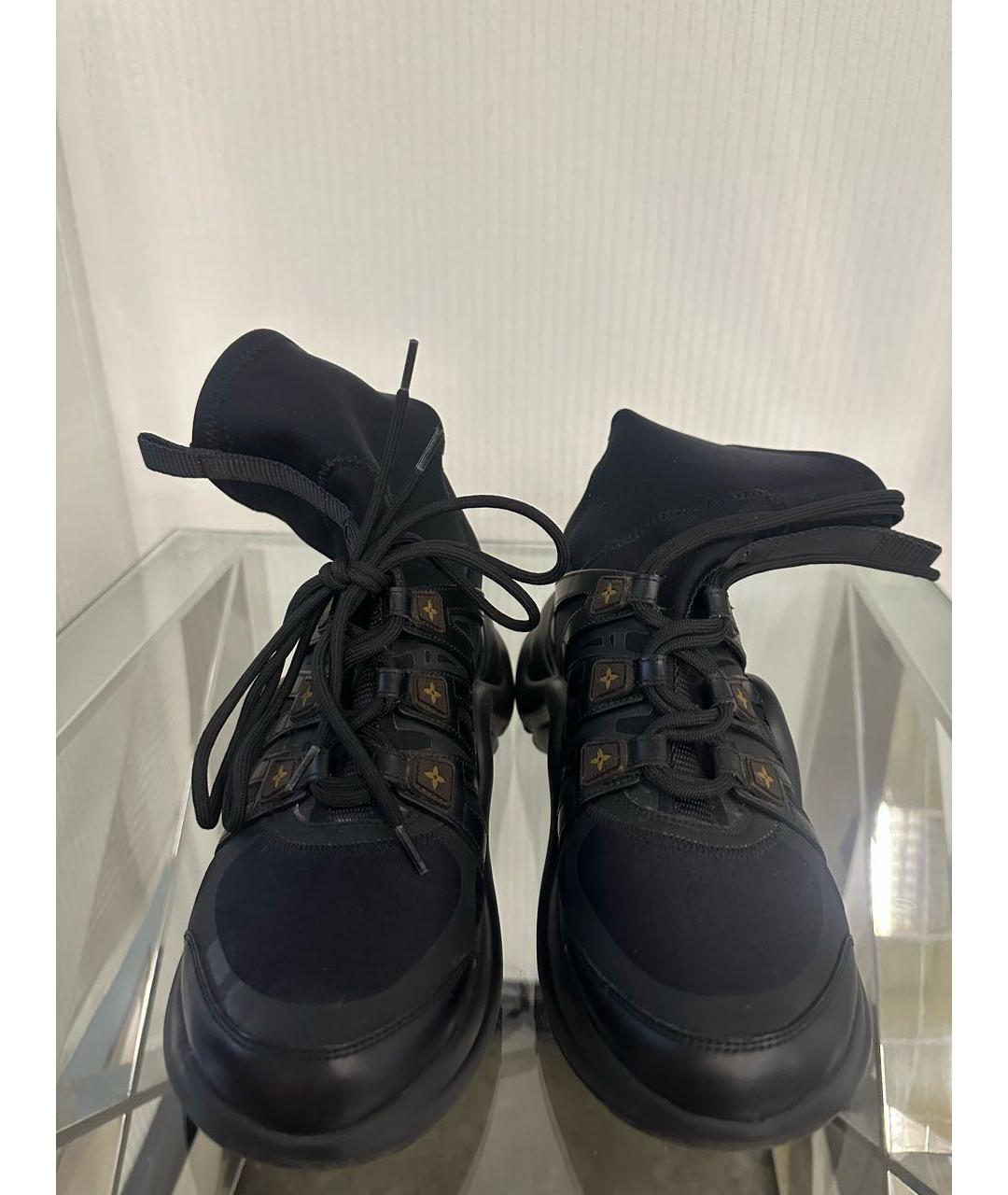 LOUIS VUITTON Черные текстильные кроссовки, фото 2