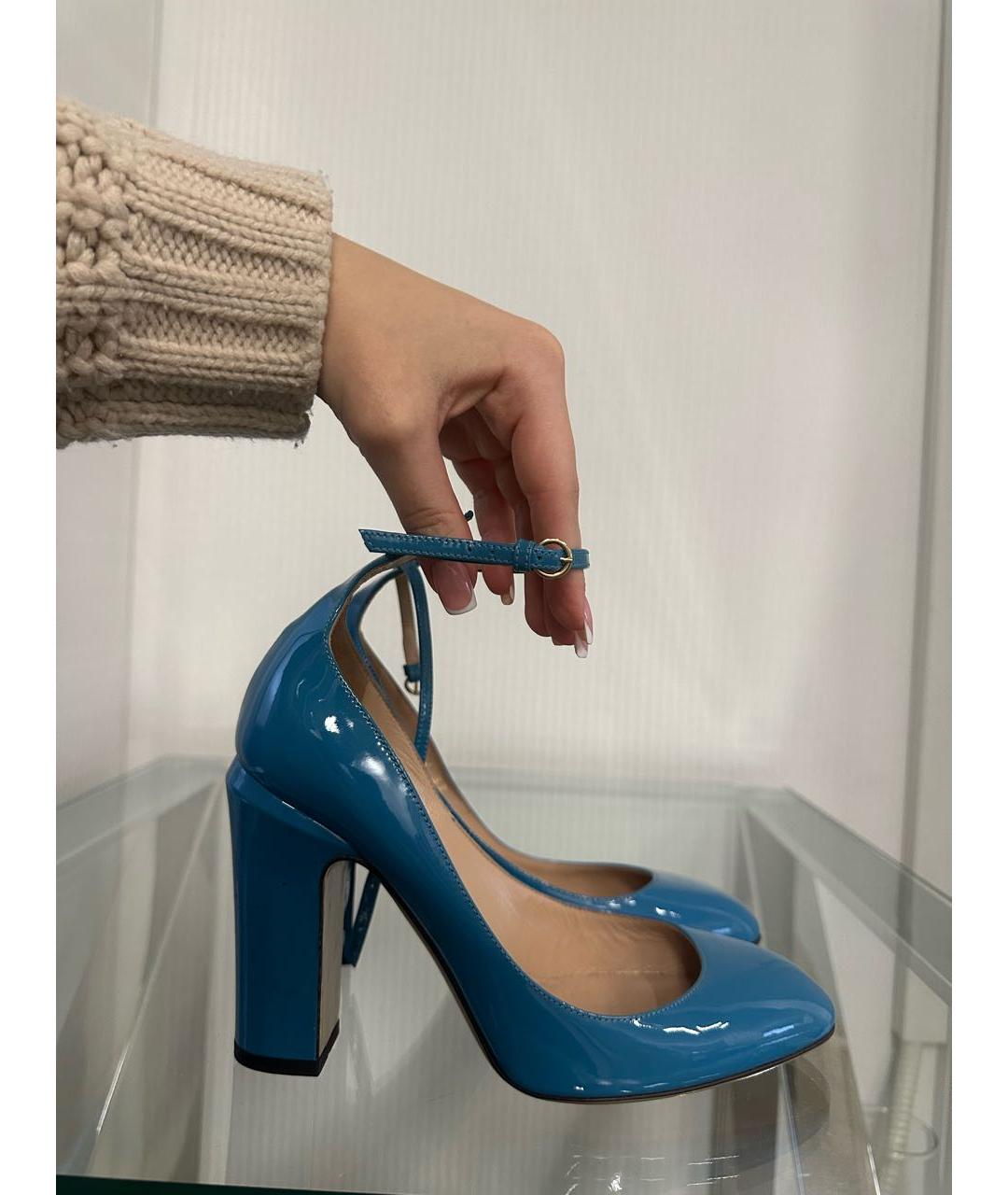 VALENTINO Голубые туфли из лакированной кожи, фото 6