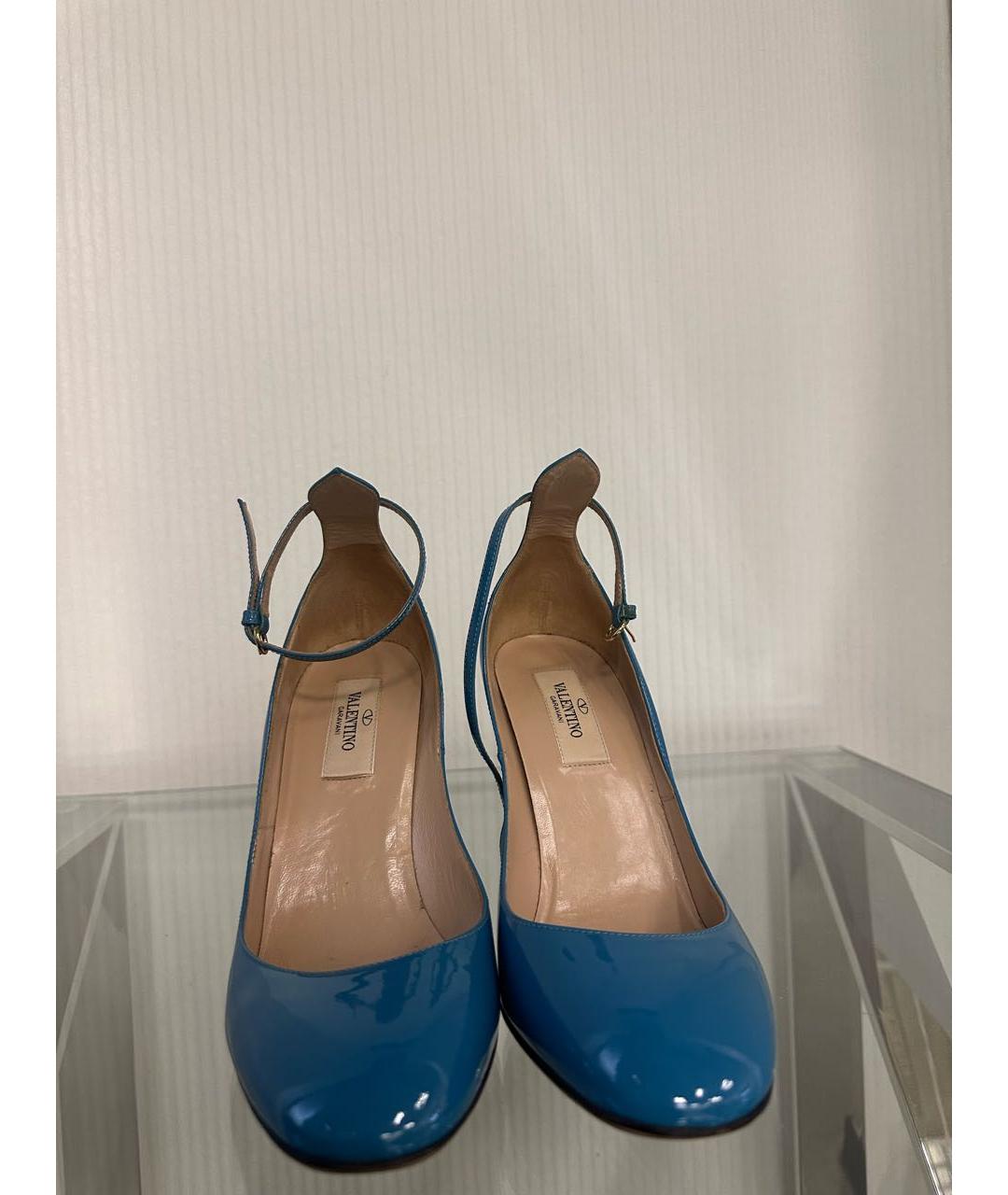 VALENTINO Голубые туфли из лакированной кожи, фото 2