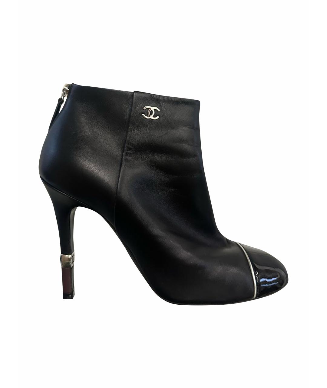 CHANEL Черные кожаные сапоги, фото 1