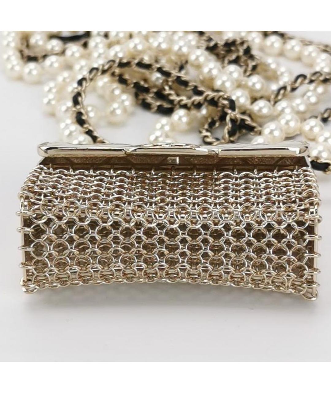 CHANEL Золотая сумка через плечо, фото 5