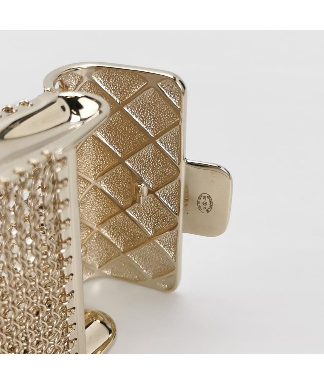 CHANEL Золотая сумка через плечо, фото 7