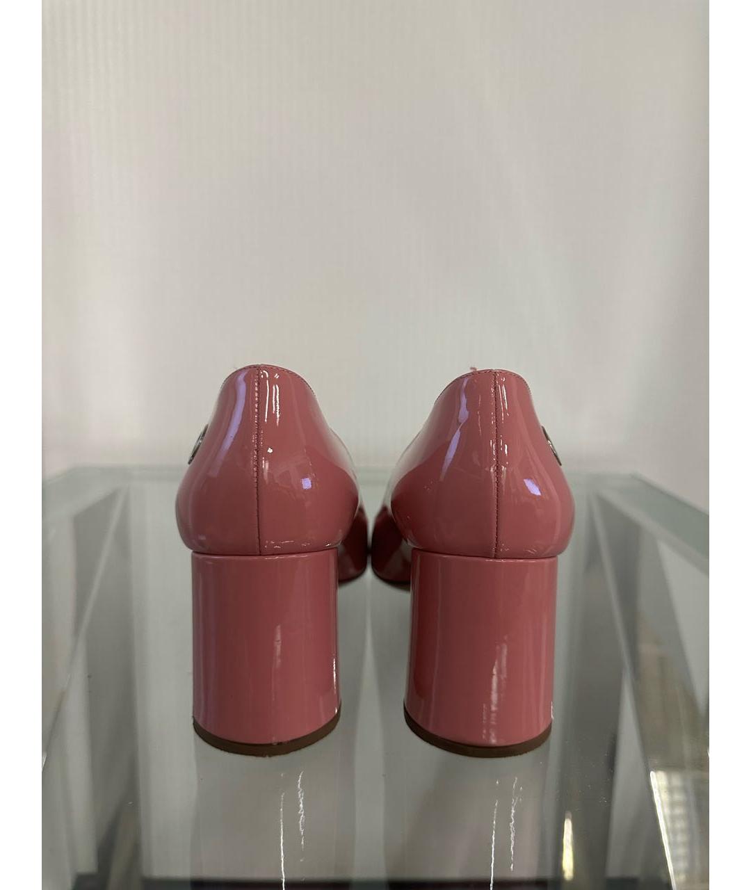 MIU MIU Розовые туфли из лакированной кожи, фото 4