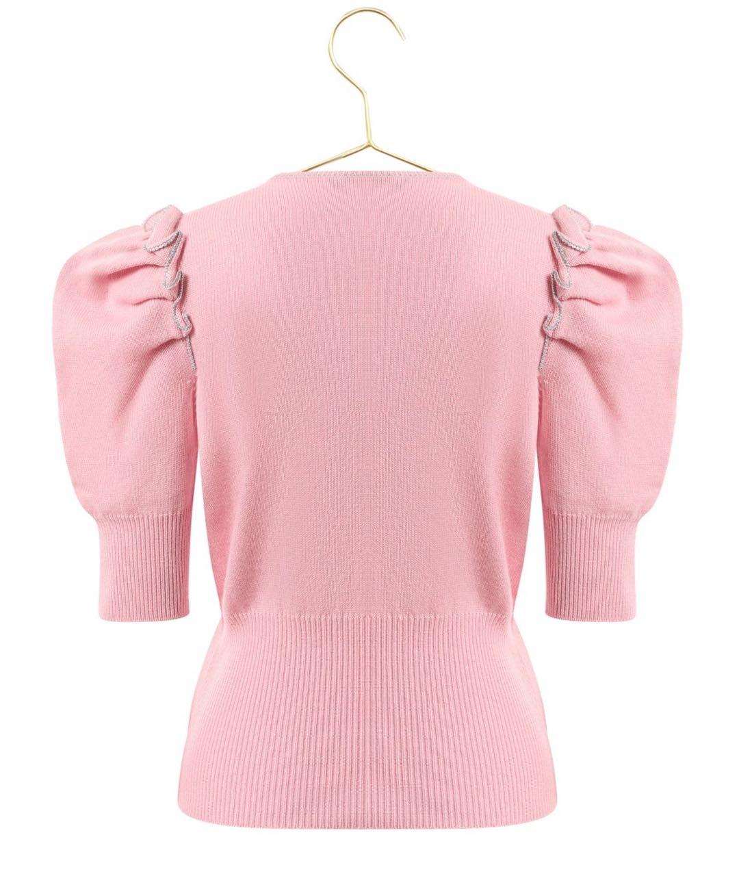DOLCE&GABBANA Розовый кашемировый джемпер / свитер, фото 3