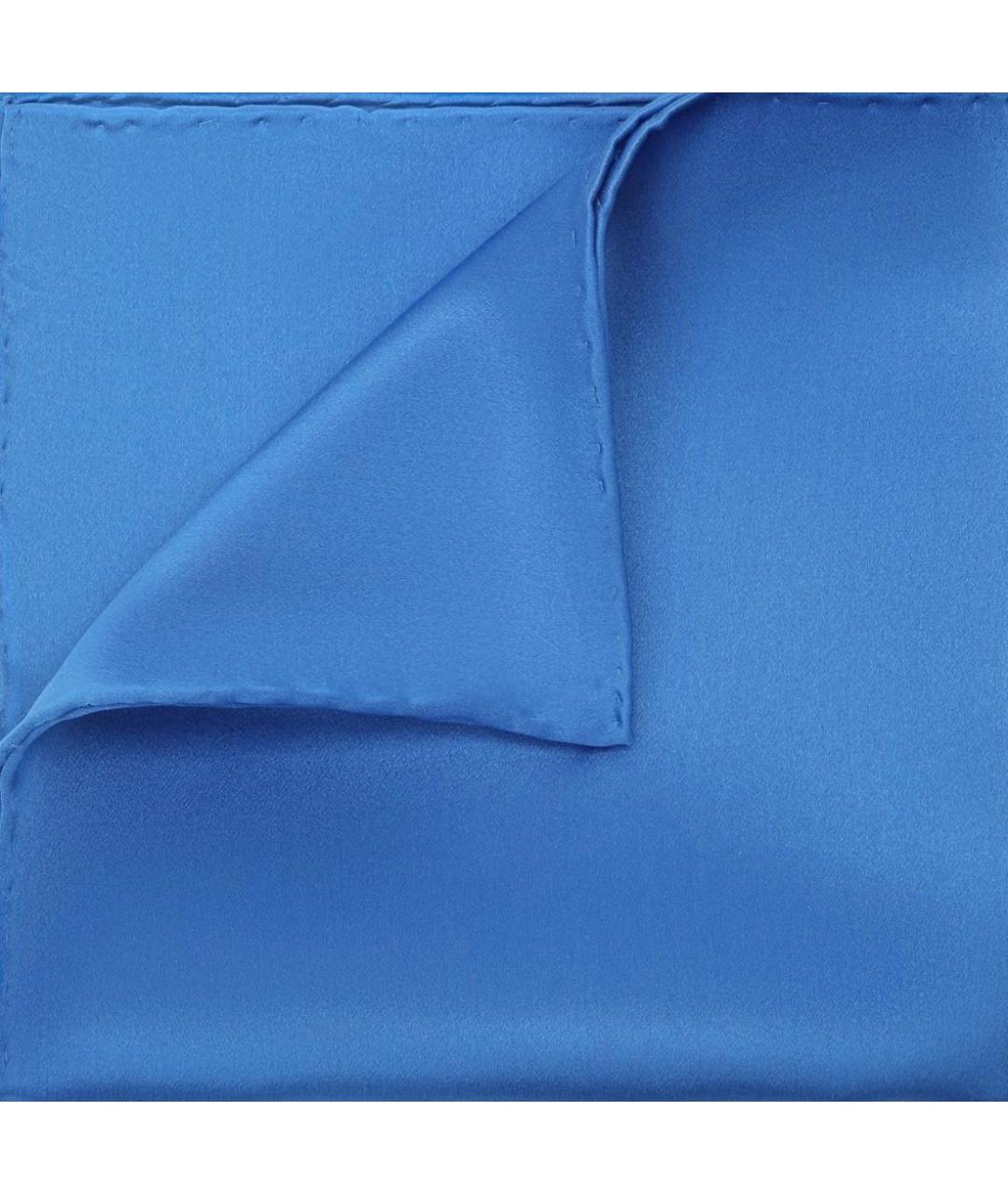 BRIONI Синий шелковый платок, фото 2