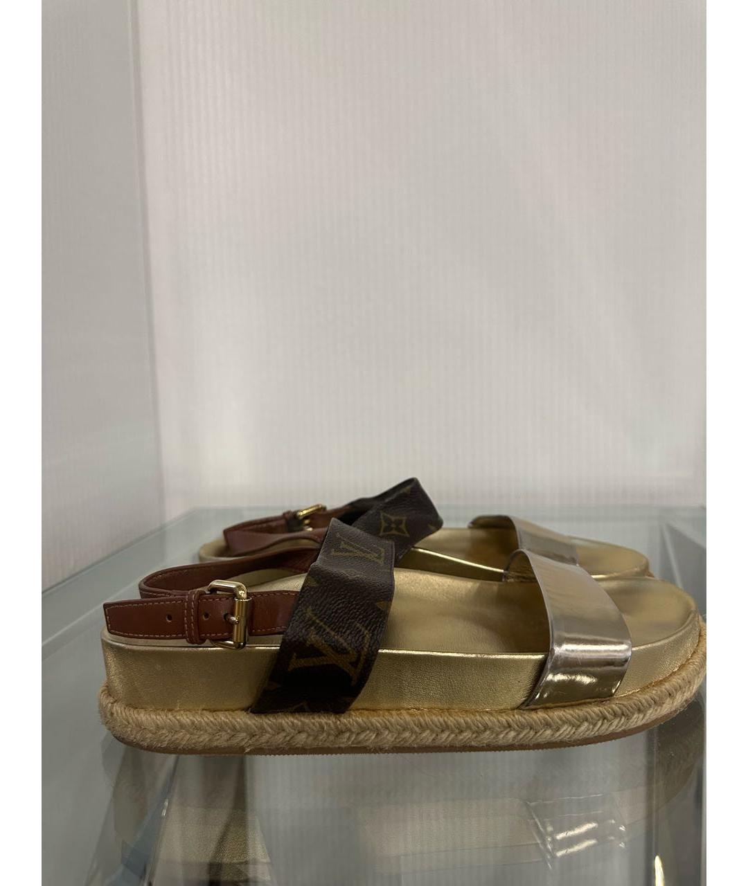 LOUIS VUITTON Золотые эспадрильи, фото 6