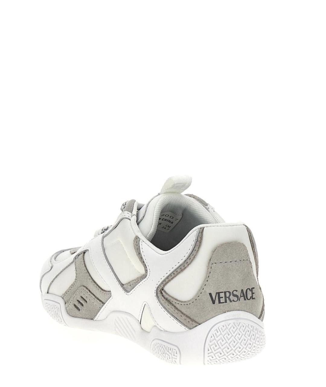 VERSACE Белые кожаные кроссовки, фото 3