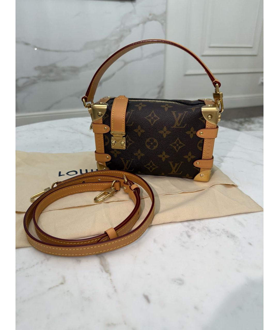 LOUIS VUITTON Коричневая сумка с короткими ручками, фото 8