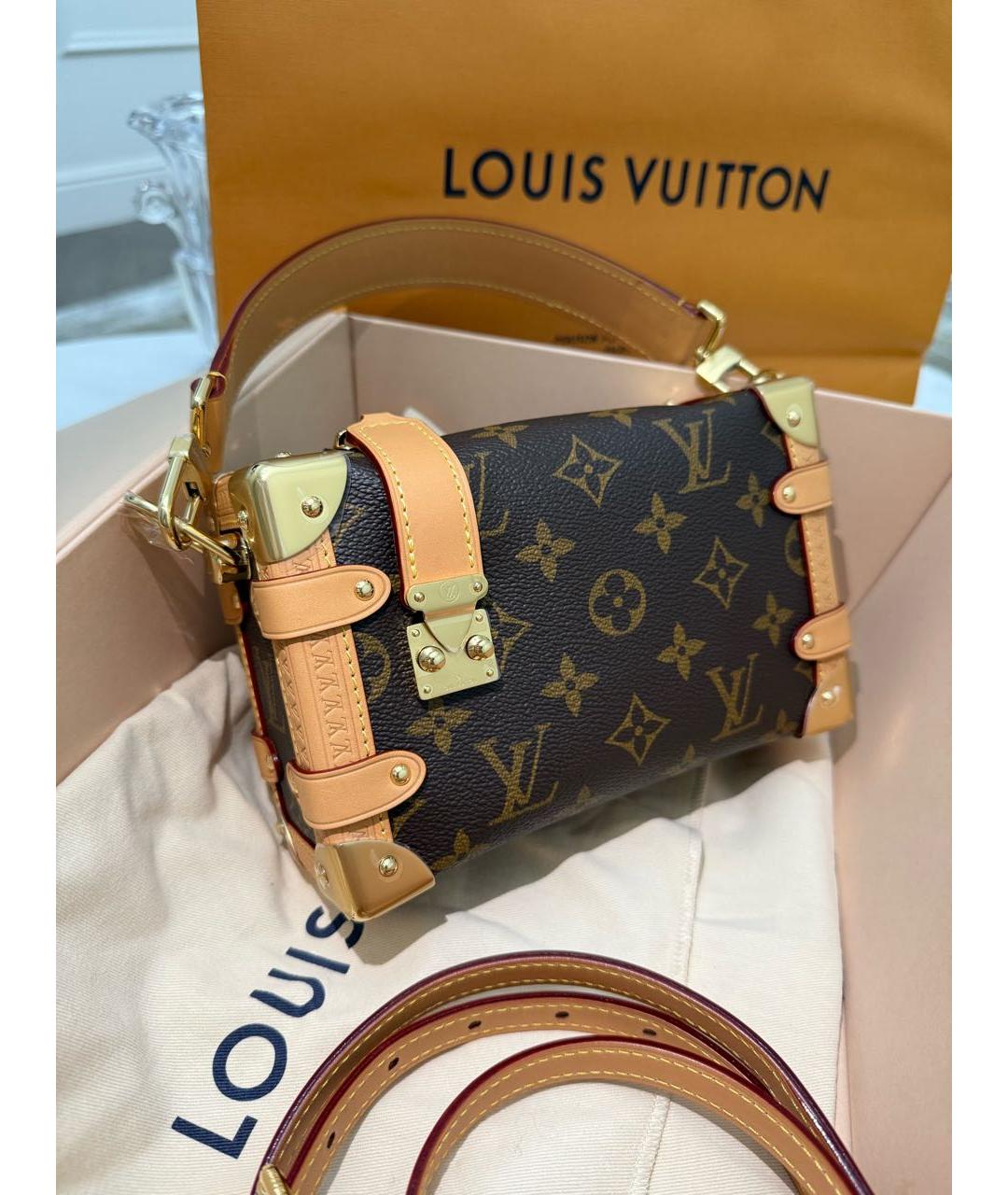 LOUIS VUITTON Коричневая сумка с короткими ручками, фото 3