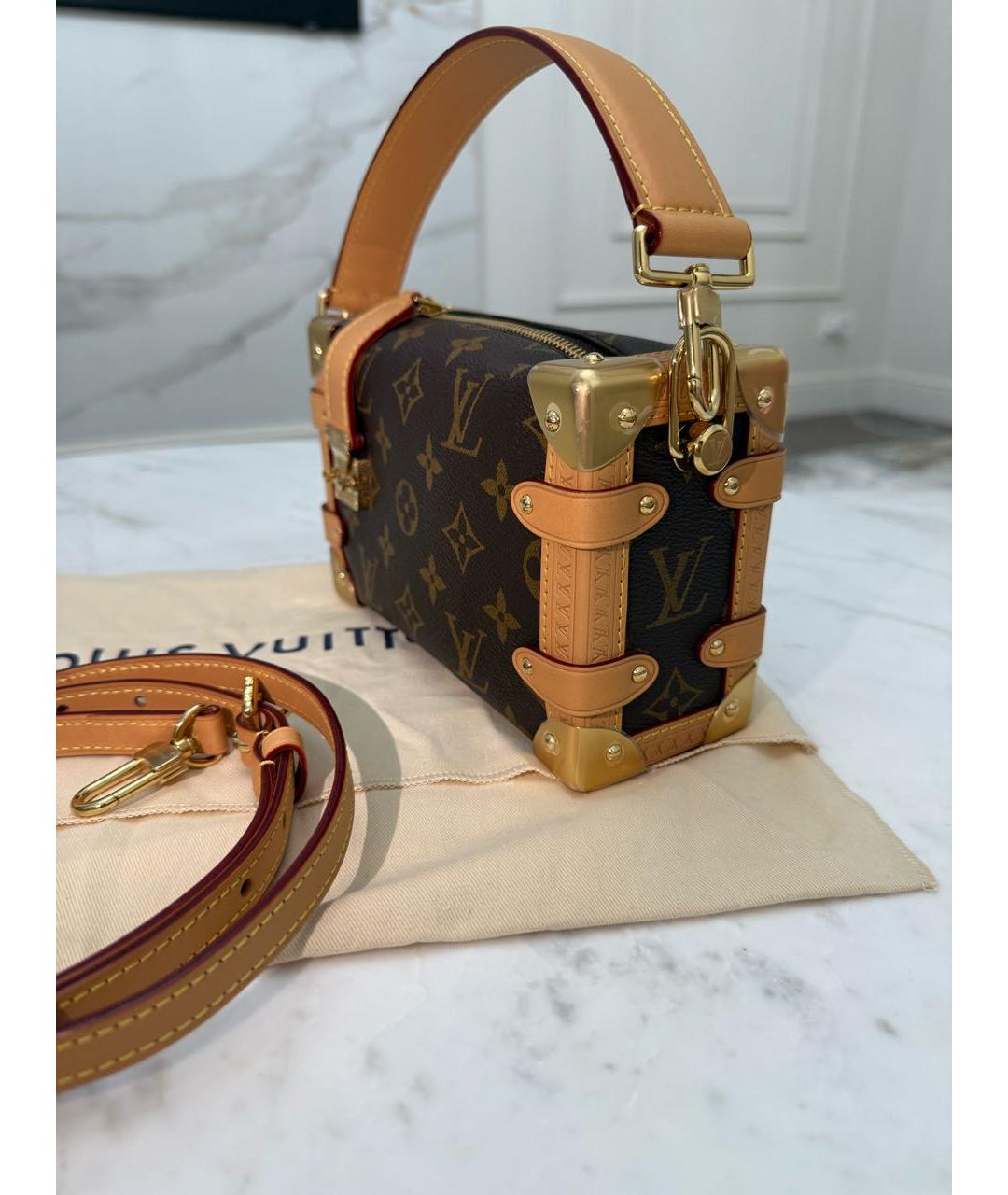 LOUIS VUITTON Коричневая сумка с короткими ручками, фото 7