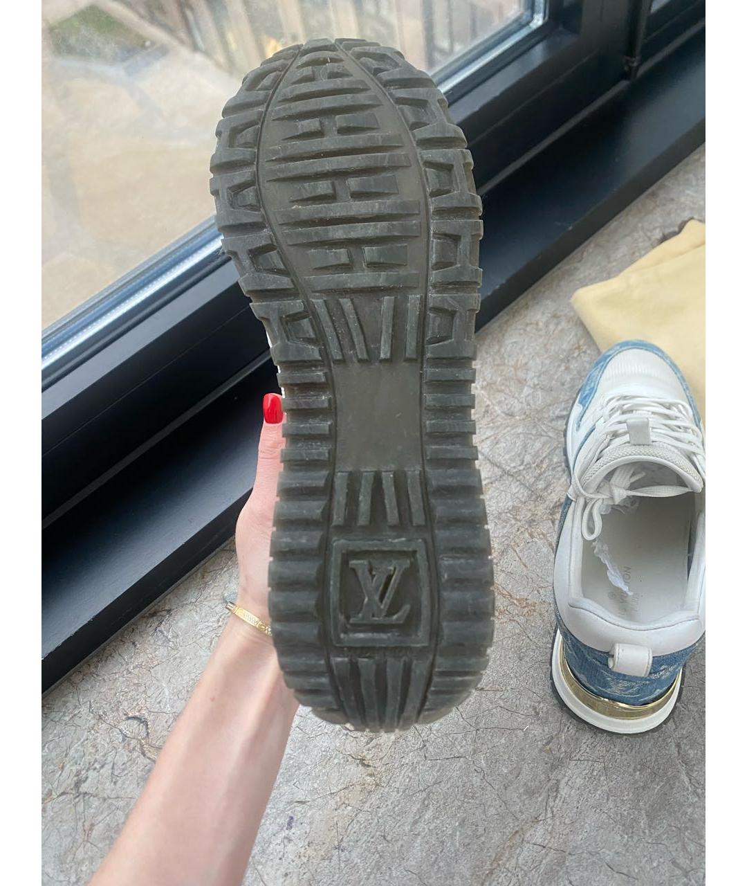LOUIS VUITTON Белые кожаные кроссовки, фото 5