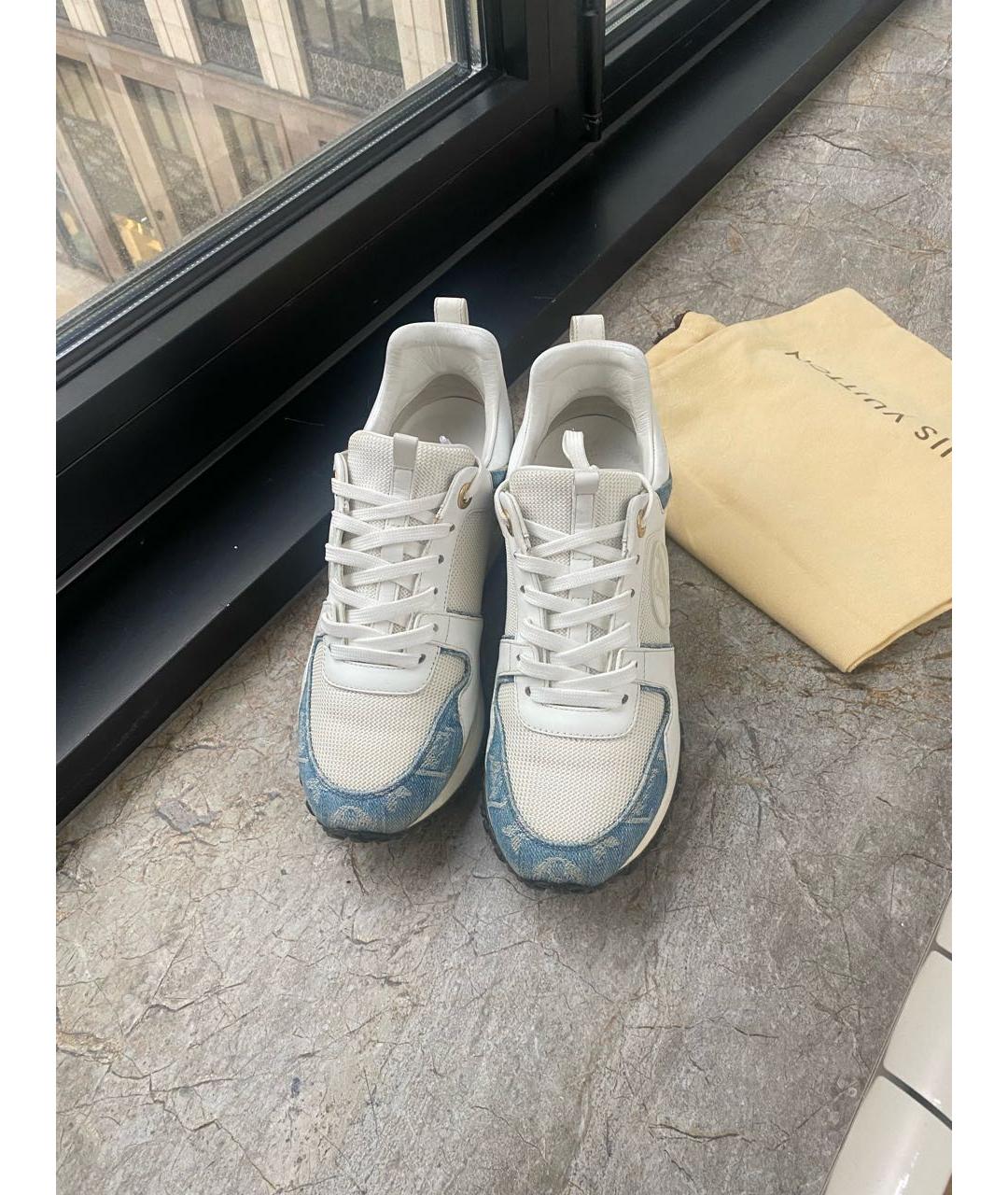 LOUIS VUITTON Белые кожаные кроссовки, фото 2