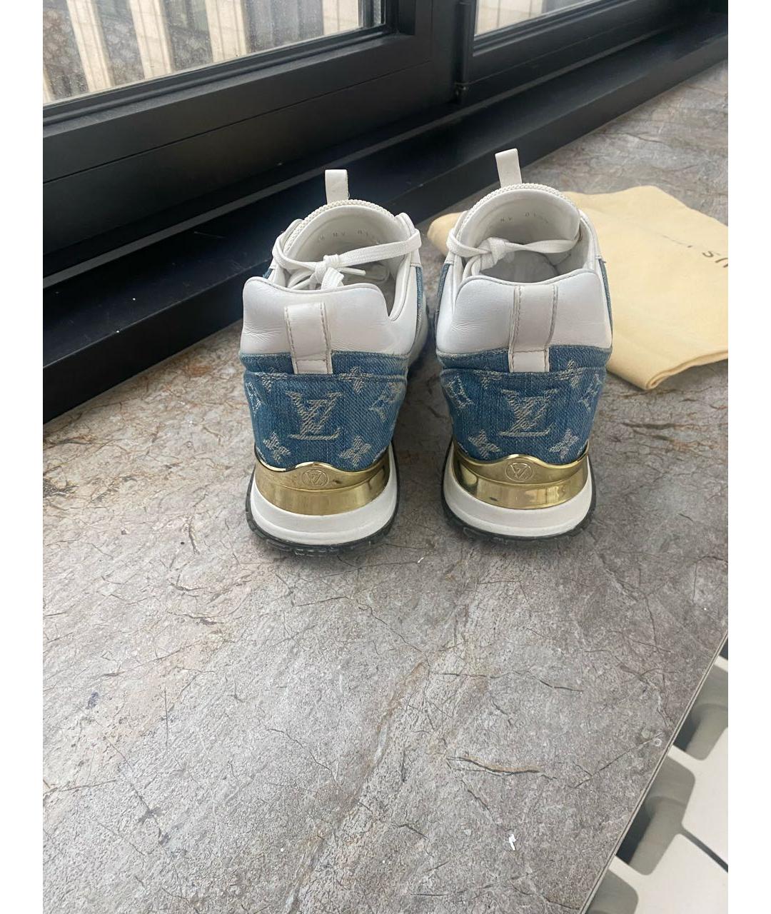 LOUIS VUITTON Белые кожаные кроссовки, фото 4