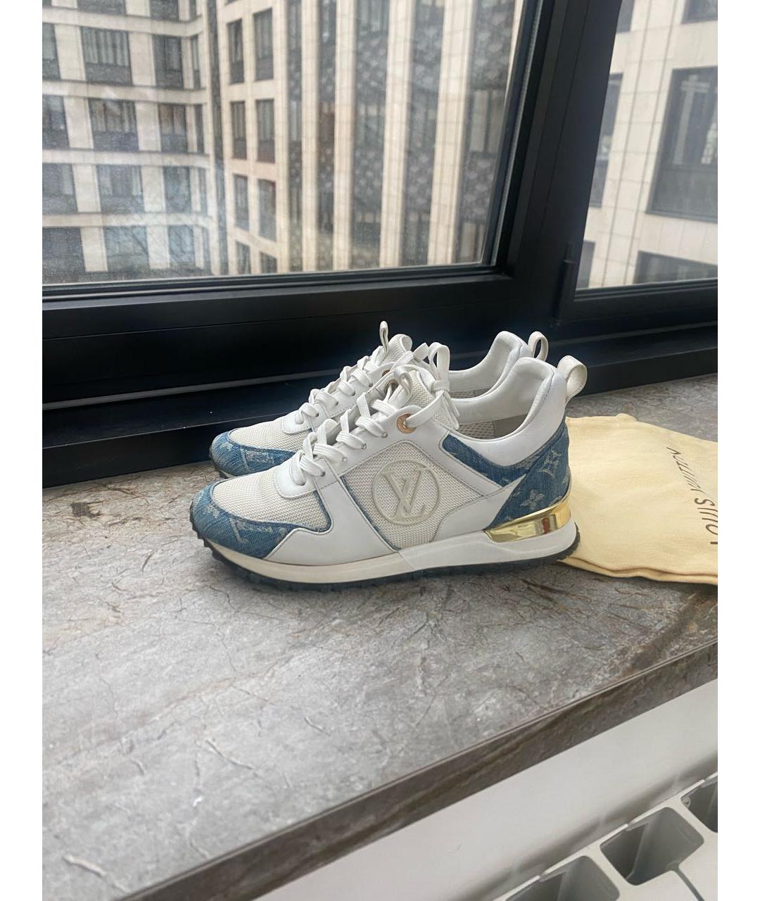 LOUIS VUITTON Белые кожаные кроссовки, фото 7
