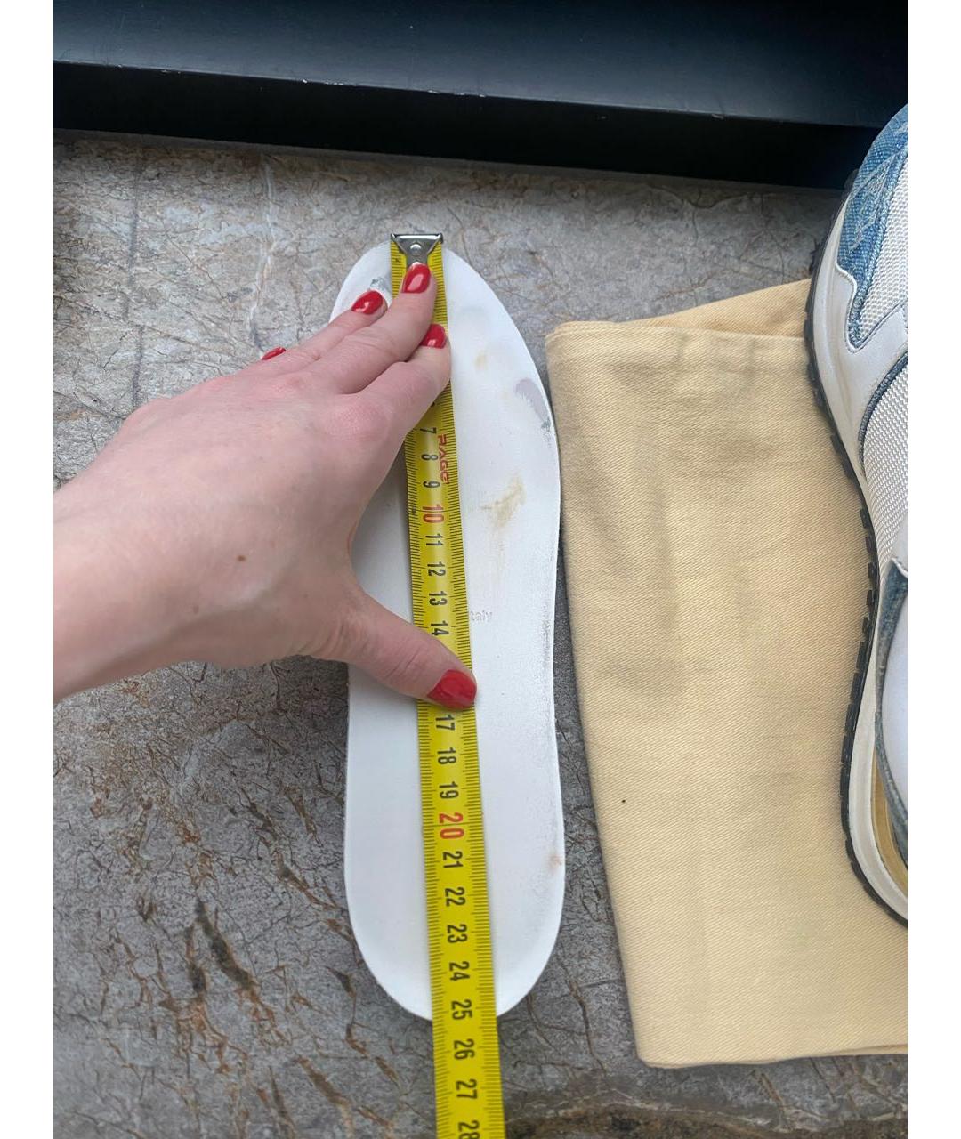 LOUIS VUITTON Белые кожаные кроссовки, фото 6