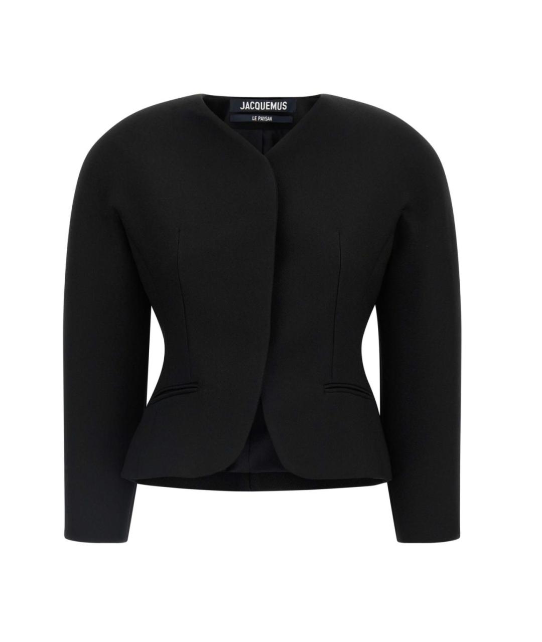 JACQUEMUS Черный полиэстеровый жакет/пиджак, фото 1
