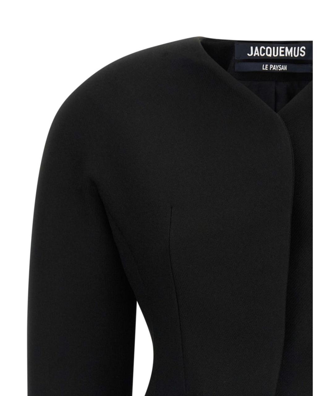 JACQUEMUS Черный полиэстеровый жакет/пиджак, фото 3