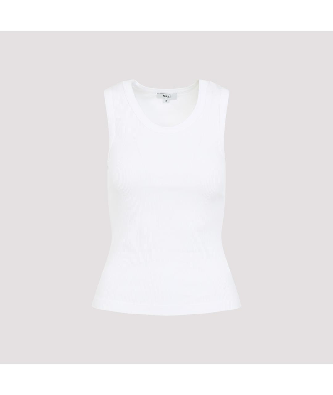 AGOLDE Белая хлопковая майка, фото 2