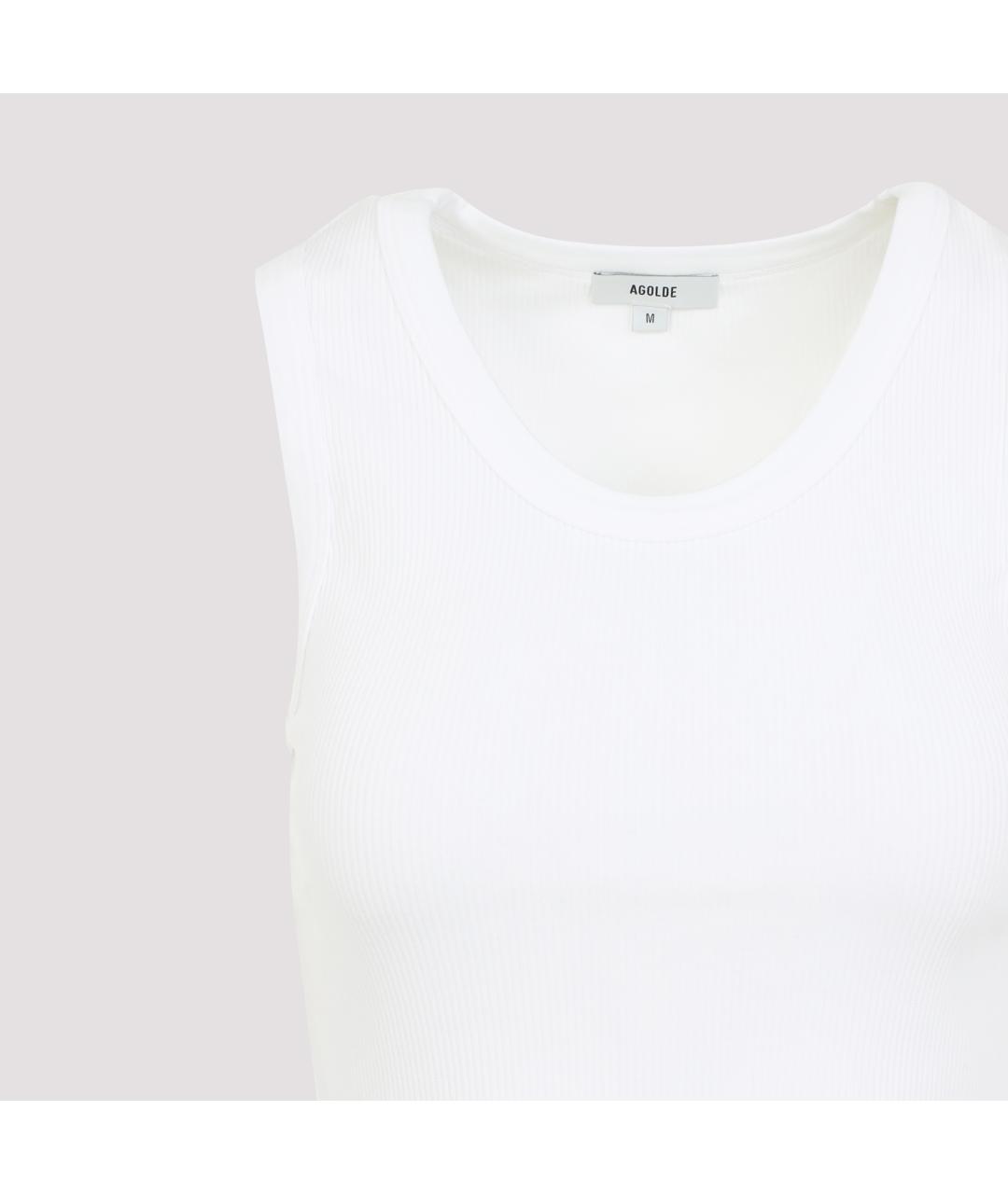 AGOLDE Белая хлопковая майка, фото 4