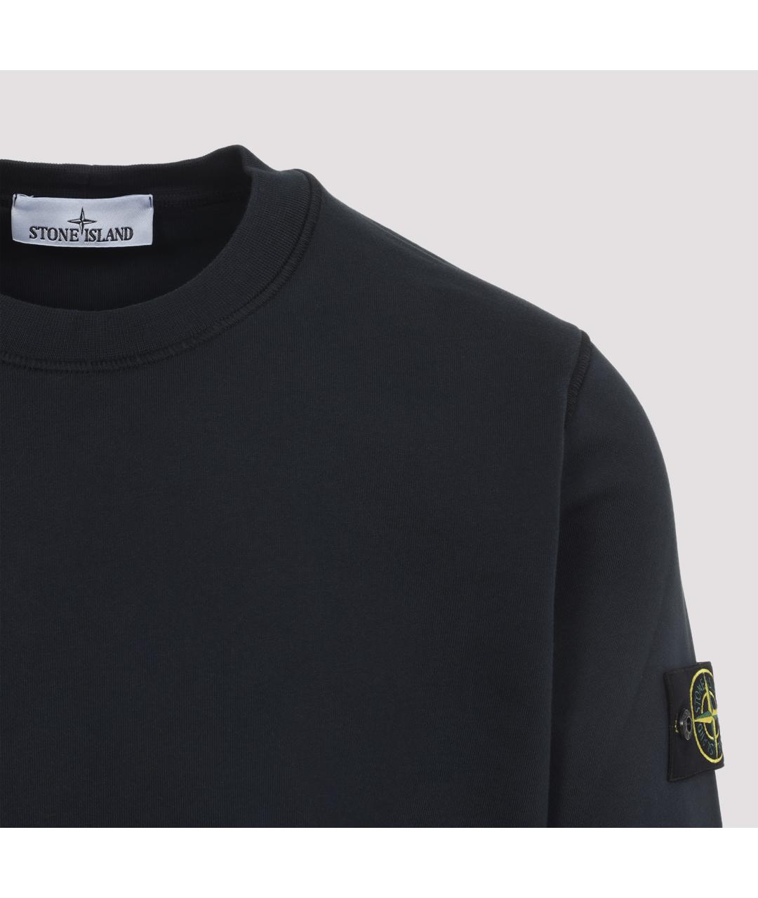 STONE ISLAND Темно-синий хлопковый джемпер / свитер, фото 4