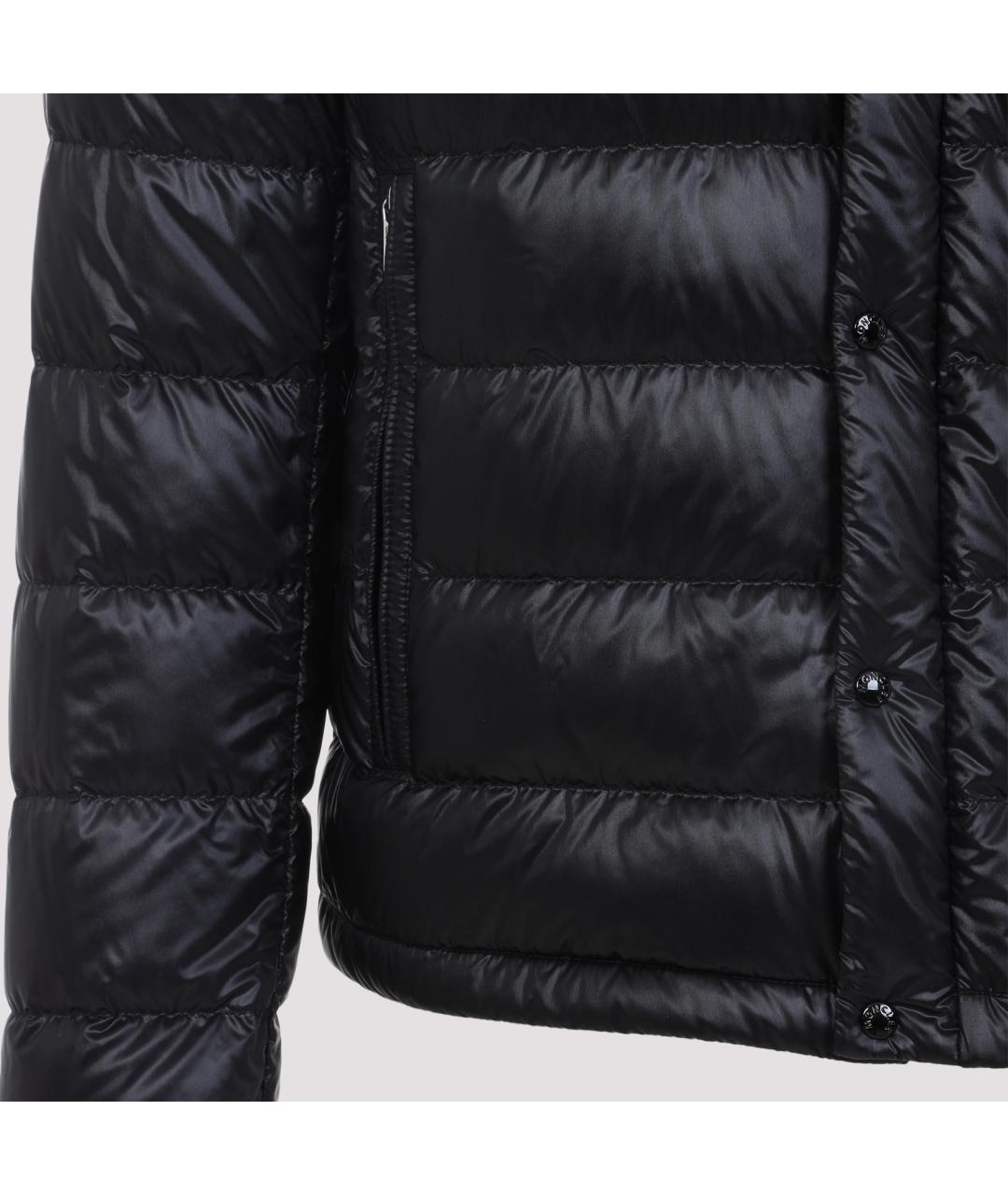 MONCLER Черный полиамидовый пуховик, фото 4