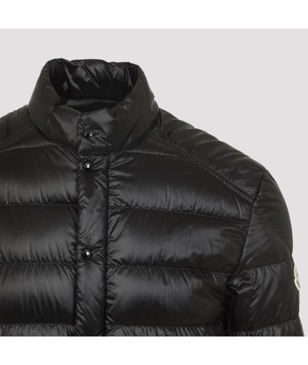 MONCLER Черный полиамидовый пуховик, фото 3