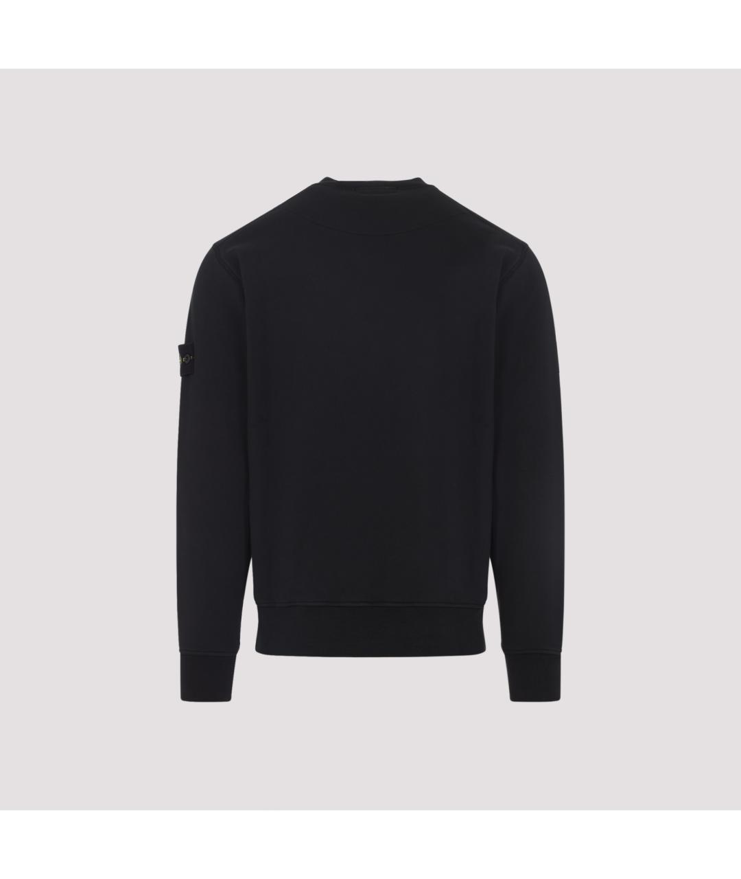 STONE ISLAND Черный хлопковый джемпер / свитер, фото 2