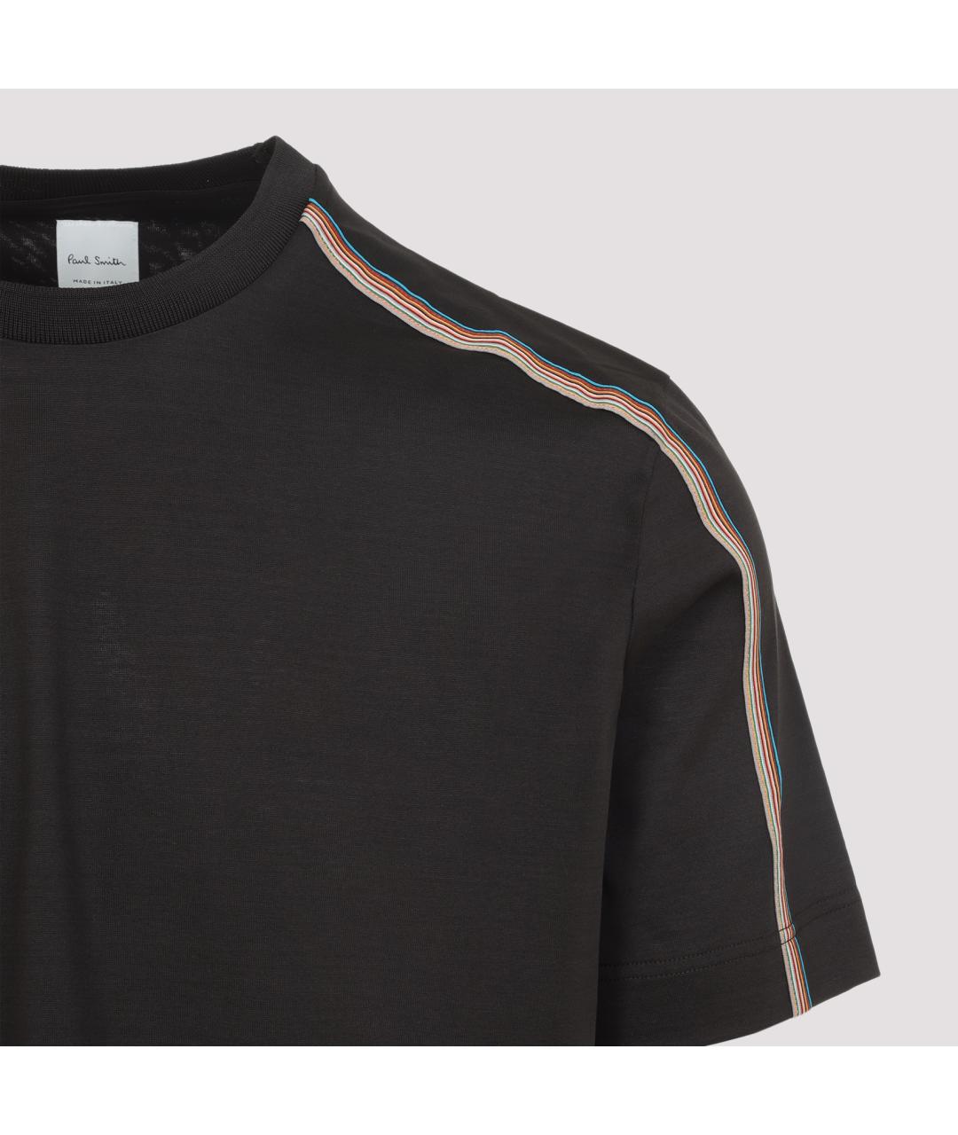 PAUL SMITH Черная хлопковая футболка, фото 4