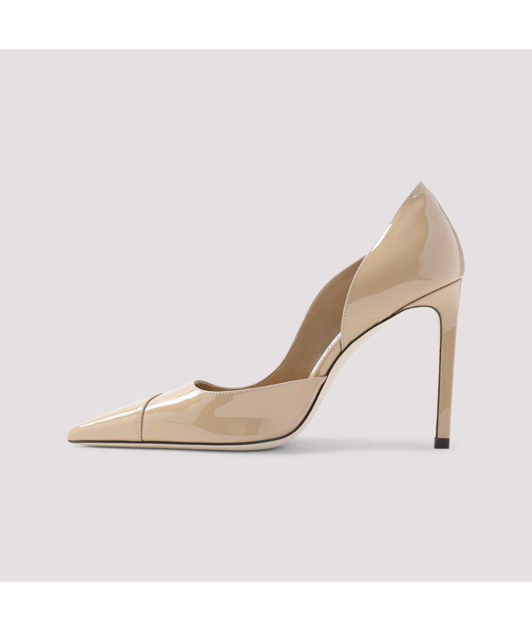 JIMMY CHOO Бежевые кожаные туфли, фото 3