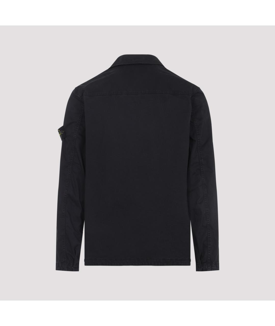 STONE ISLAND Черная хлопковая кэжуал рубашка, фото 3