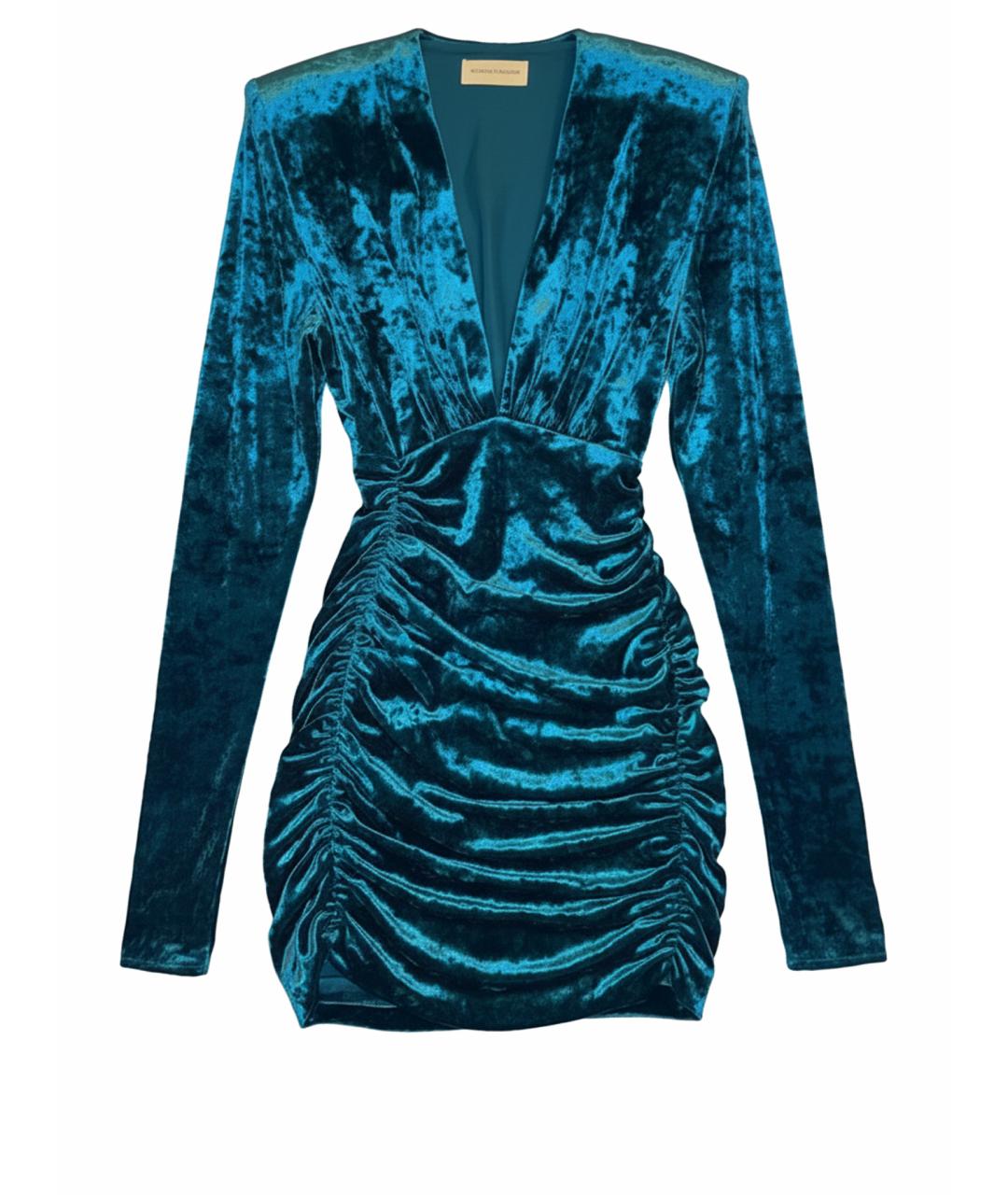 ALEXANDRE VAUTHIER Зеленые велюровое коктейльное платье, фото 1