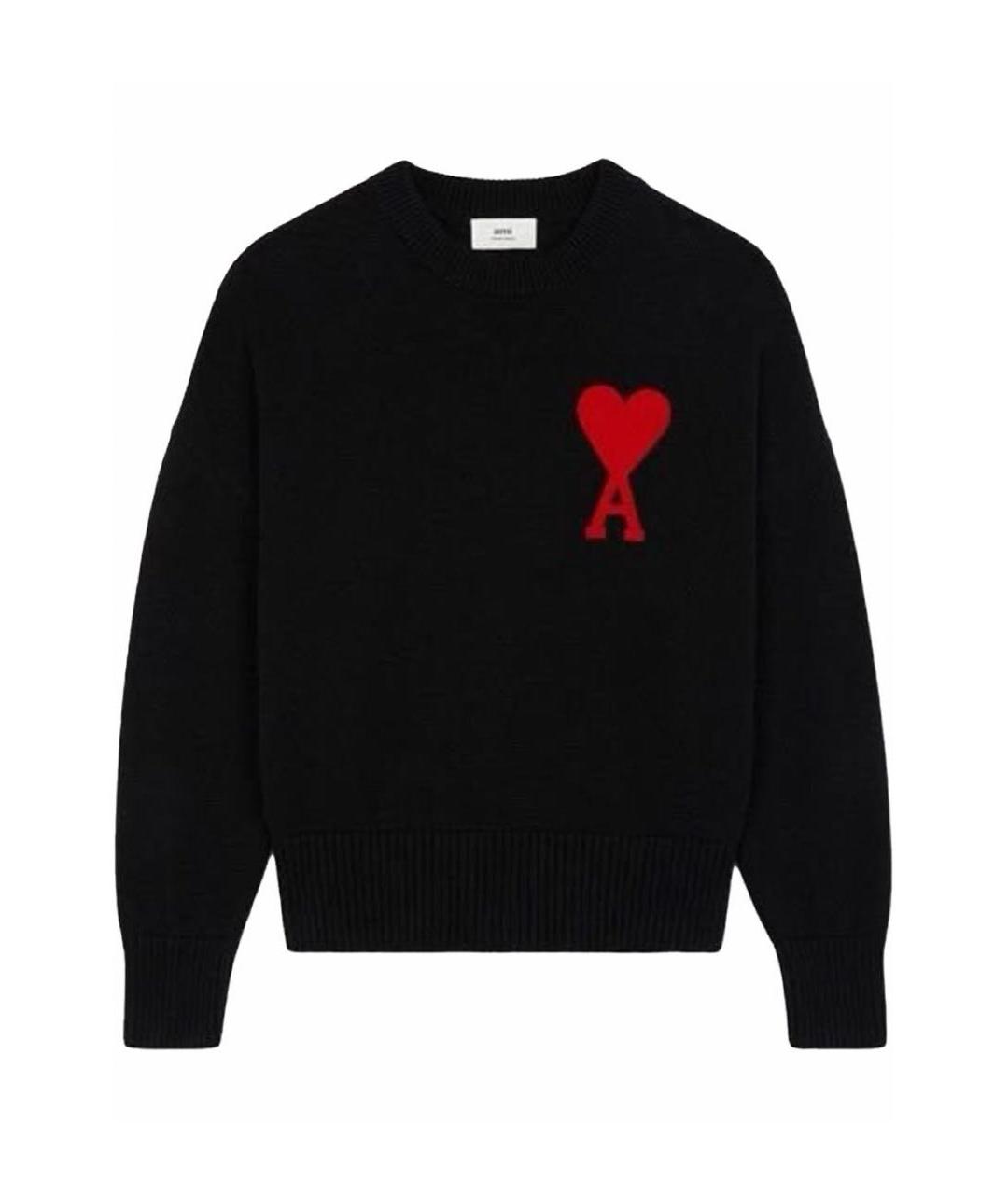 Ami Paris Черный шерстяной джемпер / свитер, фото 7