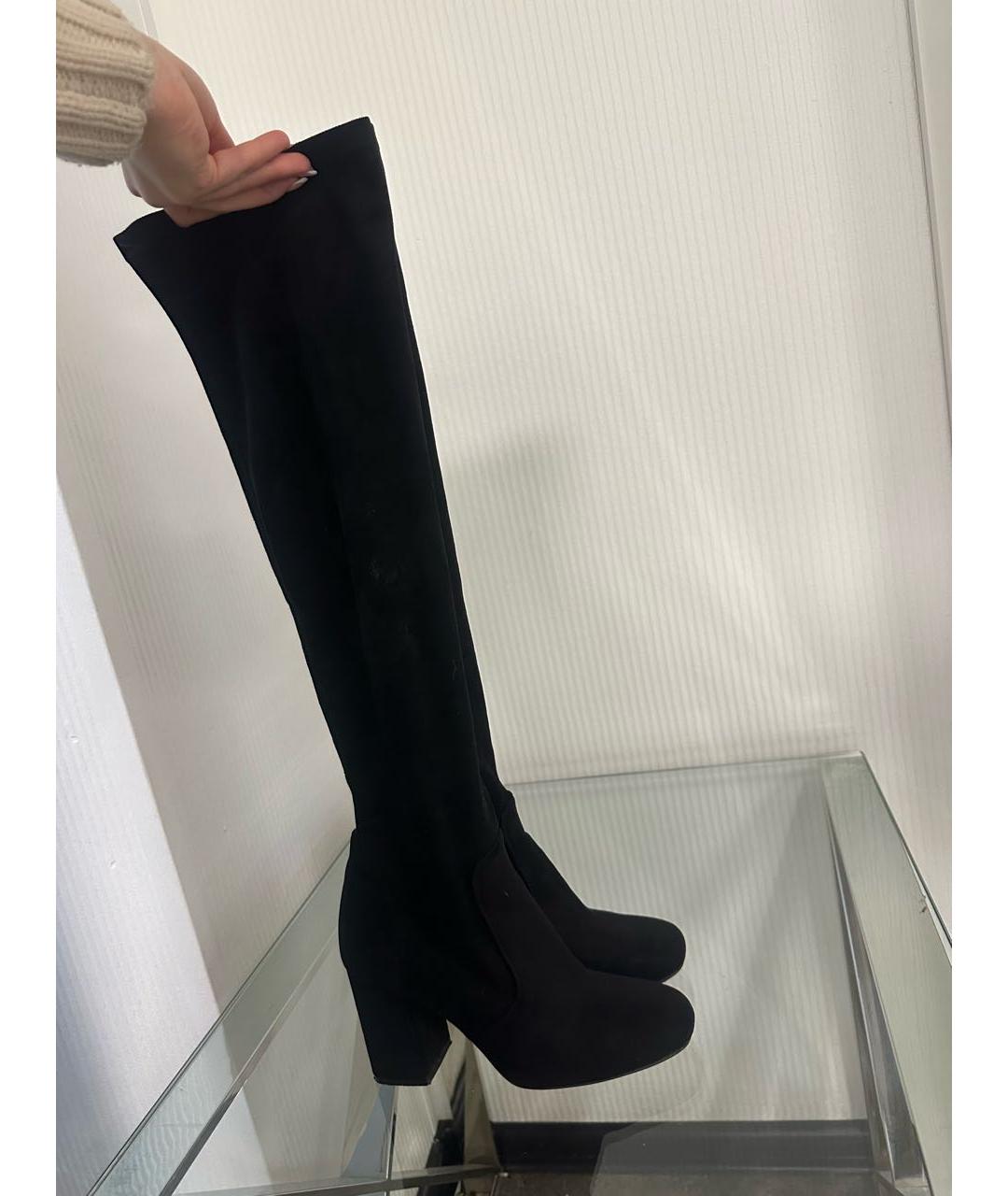 POLLINI Черные замшевые сапоги, фото 6