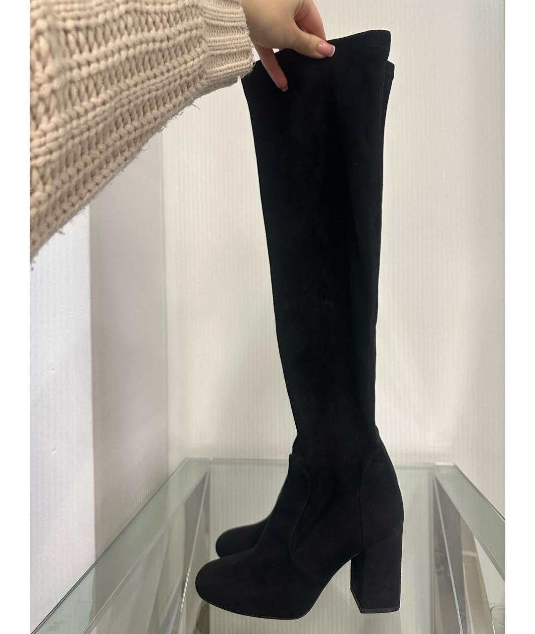 POLLINI Черные замшевые сапоги, фото 4