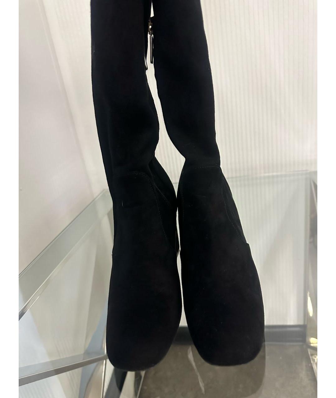 POLLINI Черные замшевые сапоги, фото 2