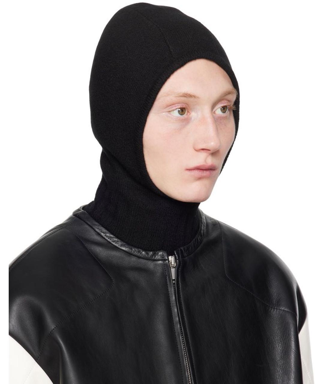 JIL SANDER Черная шерстяная шапка, фото 2