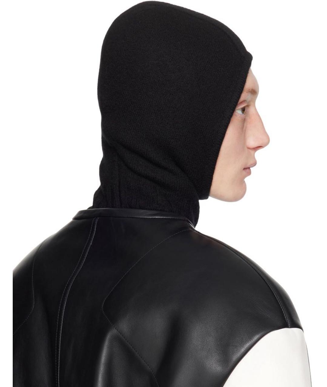 JIL SANDER Черная шерстяная шапка, фото 3