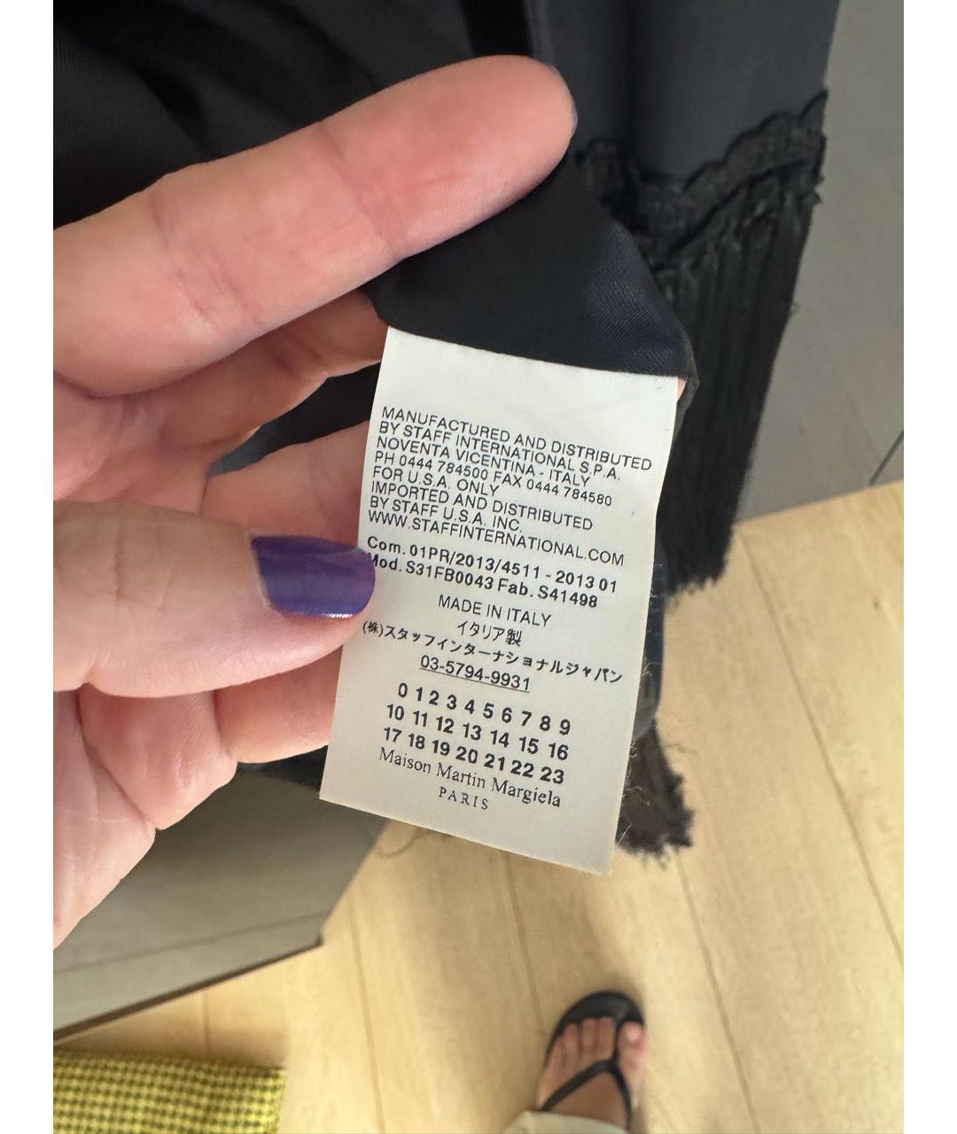 MAISON MARGIELA Черный хлопковый жилет, фото 5