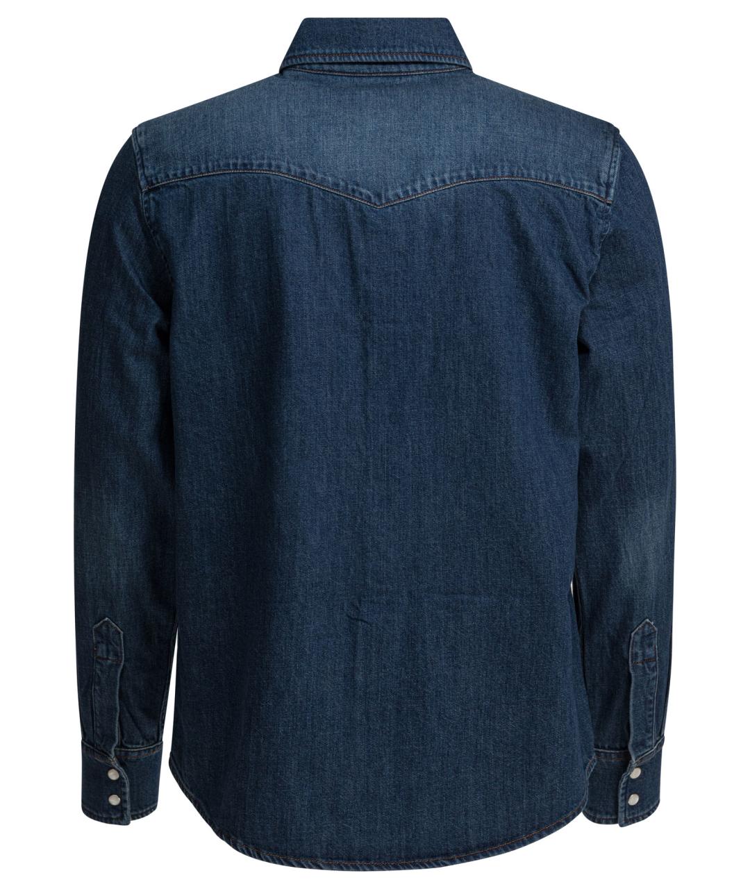 A.P.C. Синяя хлопковая кэжуал рубашка, фото 2