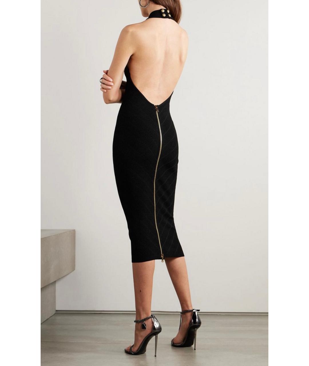 BALMAIN Черное коктейльное платье, фото 3