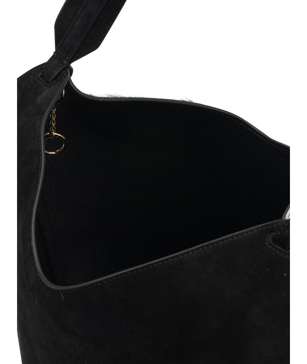 KHAITE Черная замшевая сумка через плечо, фото 5