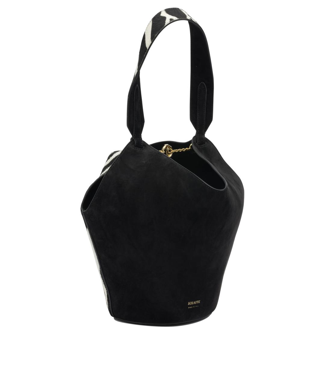 KHAITE Черная замшевая сумка через плечо, фото 2