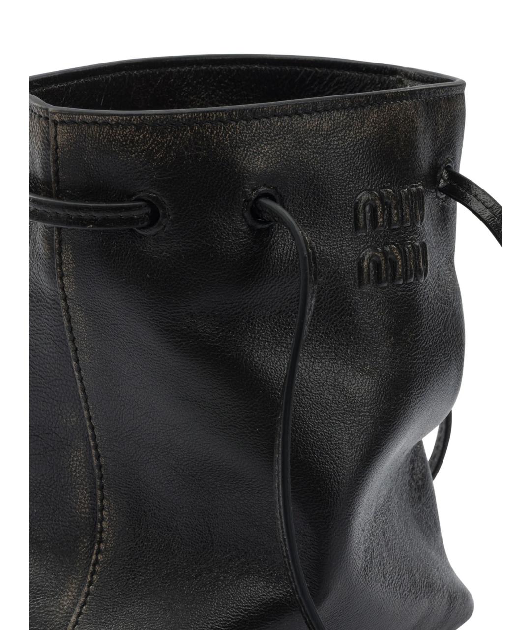 MIU MIU Коричневая кожаная сумка через плечо, фото 4