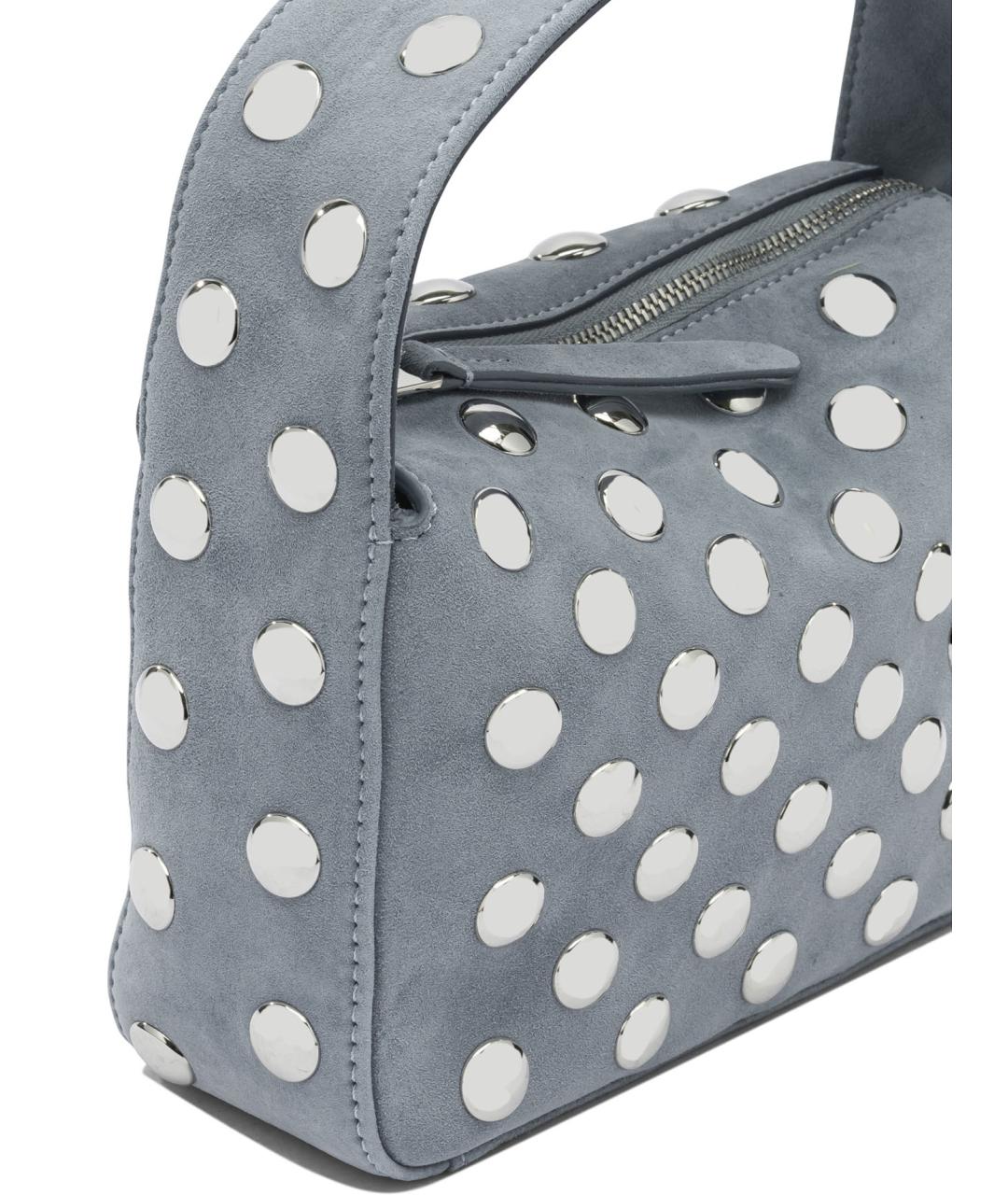 KHAITE Серая замшевая сумка с короткими ручками, фото 4