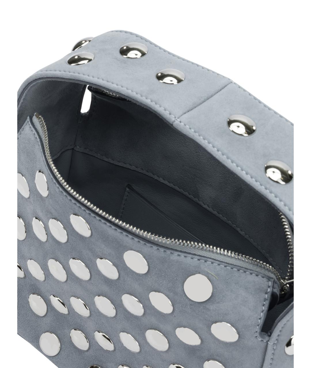 KHAITE Серая замшевая сумка с короткими ручками, фото 5