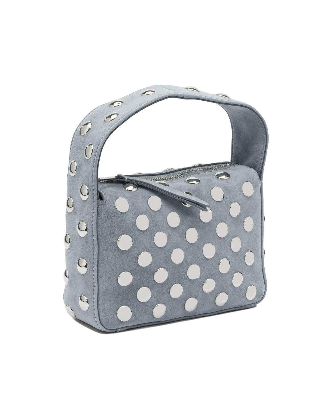 KHAITE Серая замшевая сумка с короткими ручками, фото 2