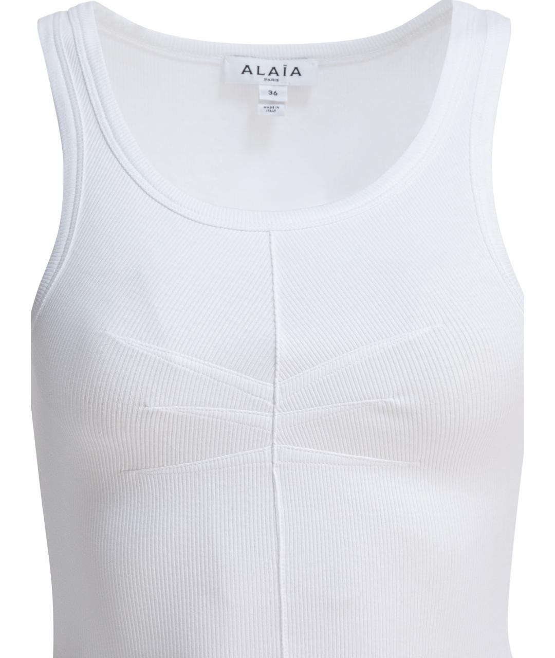 ALAIA Белая хлопковая майка, фото 3