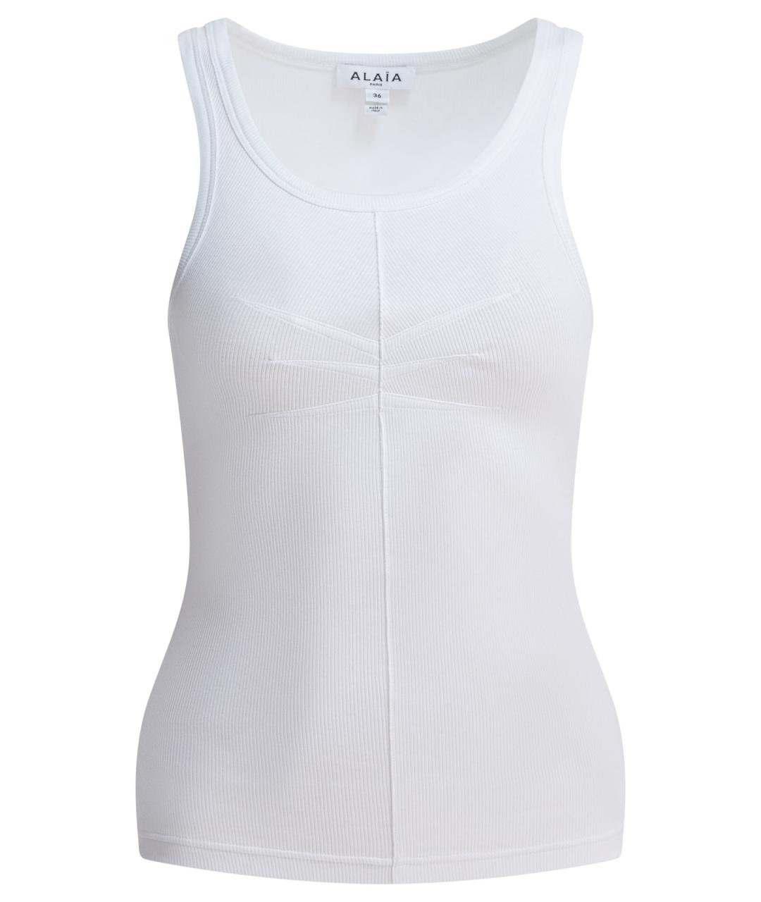ALAIA Белая хлопковая майка, фото 1